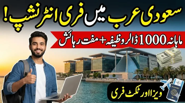 Fully Funded Internship in Saudi Arabia for Pakistani Students – $1,000 Monthly Stipend with Free Accommodation