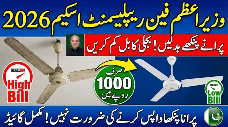PM Fan Replacement Scheme 2026: Complete Guide to Eligibility, Application Process, Benefits & Energy Savings in Pakistan