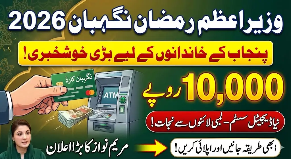 PM Ramzan Nigehban 2026: How Punjab Families Can Receive Rs. 10,000 Through the New Digital ATM Relief System