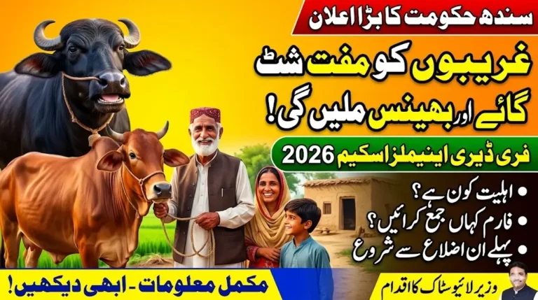 Free Dairy Animals Scheme 2026: Sindh Government to Give Cows to Poor Families – Eligibility, Application Process & Start Districts