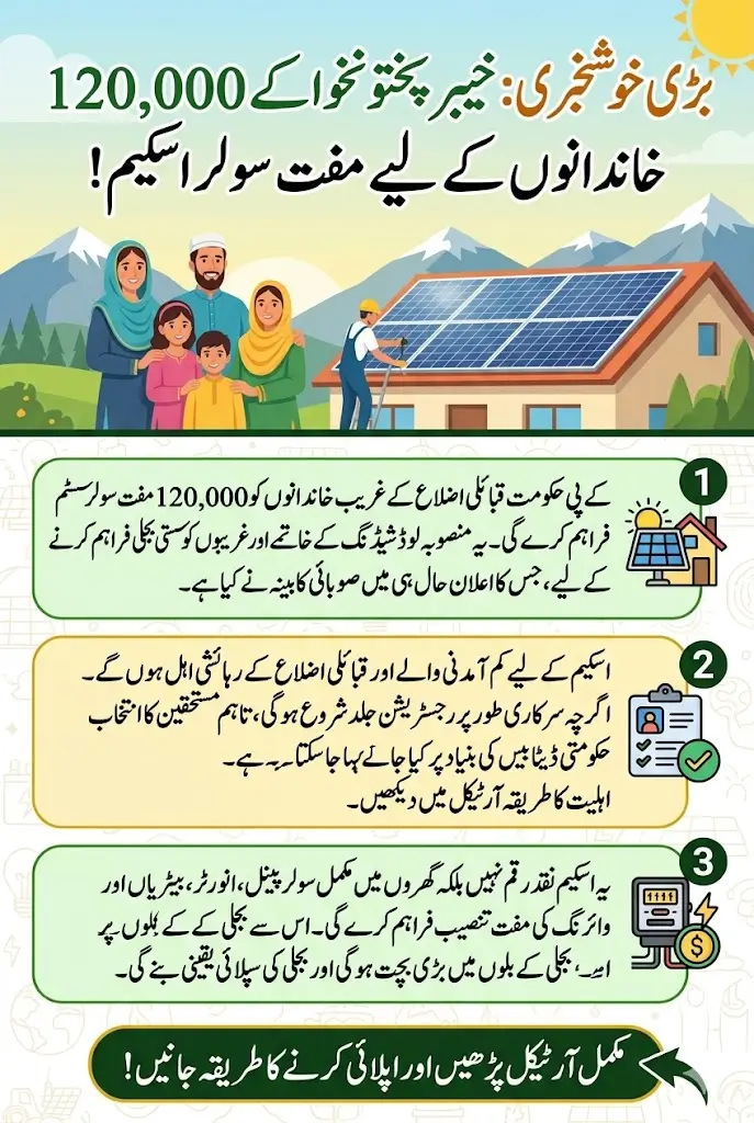 Government to Install Free Solar Panels in 120,000 Homes – Who Will Qualify for the New KP Solar Scheme 2026?
